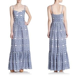 Betsey Johnson Tiered Cotton Linen Maxi Dress 12